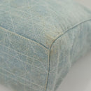 Christian Dior Canage Hand Bag Denim Light Blue Silver Auth 136187-14