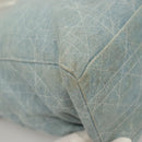 Christian Dior Canage Hand Bag Denim Light Blue Silver Auth 136187-15