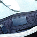 Christian Dior Canage Hand Bag Denim Light Blue Silver Auth 136187-17