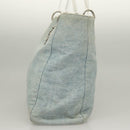Christian Dior Canage Hand Bag Denim Light Blue Silver Auth 136187-3