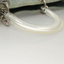 Christian Dior Canage Hand Bag Denim Light Blue Silver Auth 136187-7