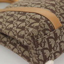 Christian Dior Trotter Canvas Hand Bag Brown Gold Auth 136188-10