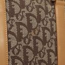 Christian Dior Trotter Canvas Hand Bag Brown Gold Auth 136188-14