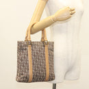 Christian Dior Trotter Canvas Hand Bag Brown Gold Auth 136188-22