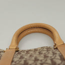 Christian Dior Trotter Canvas Hand Bag Brown Gold Auth 136188-8