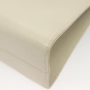 Salvatore Ferragamo Chain Gancini Shoulder Bag Leather White Gold Auth 136190-15