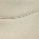 Salvatore Ferragamo Chain Gancini Shoulder Bag Leather White Gold Auth 136190-4