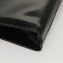 Salvatore Ferragamo Chain Gancini Bag Patent leather Black Gold Auth 136191-11