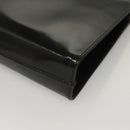 Salvatore Ferragamo Chain Gancini Bag Patent leather Black Gold Auth 136191-12