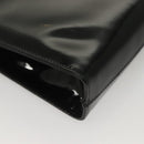 Salvatore Ferragamo Chain Gancini Bag Patent leather Black Gold Auth 136191-13