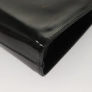 Salvatore Ferragamo Chain Gancini Bag Patent leather Black Gold Auth 136191-14