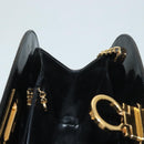Salvatore Ferragamo Chain Gancini Bag Patent leather Black Gold Auth 136191-19