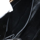 Salvatore Ferragamo Chain Gancini Bag Patent leather Black Gold Auth 136191-20