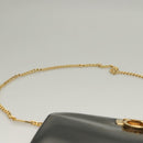 Salvatore Ferragamo Chain Gancini Bag Patent leather Black Gold Auth 136191-9