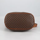 CELINE Macadam Canvas Shoulder Bag PVC Leather Brown Gold Auth 136201-10