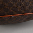 CELINE Macadam Canvas Shoulder Bag PVC Leather Brown Gold Auth 136201-11