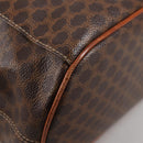 CELINE Macadam Canvas Shoulder Bag PVC Leather Brown Gold Auth 136201-12