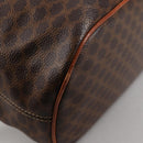 CELINE Macadam Canvas Shoulder Bag PVC Leather Brown Gold Auth 136201-14