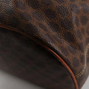 CELINE Macadam Canvas Shoulder Bag PVC Leather Brown Gold Auth 136201-15