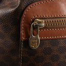 CELINE Macadam Canvas Shoulder Bag PVC Leather Brown Gold Auth 136201-16