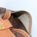 CELINE Macadam Canvas Shoulder Bag PVC Leather Brown Gold Auth 136201-17