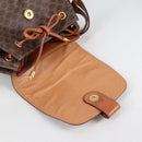 CELINE Macadam Canvas Shoulder Bag PVC Leather Brown Gold Auth 136201-19