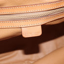 CELINE Macadam Canvas Shoulder Bag PVC Leather Brown Gold Auth 136201-20