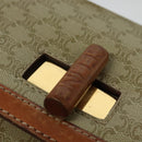 CELINE Macadam Canvas Hand Bag PVC 2way Beige Gold Auth 136202-20