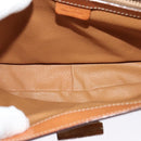 CELINE Macadam Canvas Hand Bag PVC 2way Beige Gold Auth 136202-10