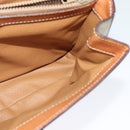 CELINE Macadam Canvas Hand Bag PVC 2way Beige Gold Auth 136202-23