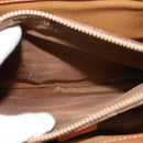 CELINE Macadam Canvas Hand Bag PVC 2way Beige Gold Auth 136202-11