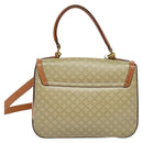 CELINE Macadam Canvas Hand Bag PVC 2way Beige Gold Auth 136202-2