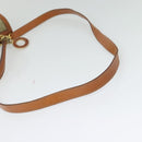 CELINE Macadam Canvas Hand Bag PVC 2way Beige Gold Auth 136202-8