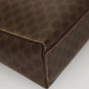 CELINE Macadam Canvas Shoulder Bag PVC Leather Brown Gold Auth 136203-10