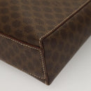 CELINE Macadam Canvas Shoulder Bag PVC Leather Brown Gold Auth 136203-11