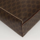 CELINE Macadam Canvas Shoulder Bag PVC Leather Brown Gold Auth 136203-12