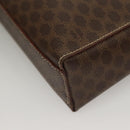 CELINE Macadam Canvas Shoulder Bag PVC Leather Brown Gold Auth 136203-13