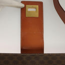 CELINE Macadam Canvas Shoulder Bag PVC Leather Brown Gold Auth 136203-15
