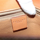 CELINE Macadam Canvas Shoulder Bag PVC Leather Brown Gold Auth 136203-16