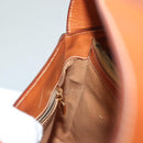 CELINE Macadam Canvas Shoulder Bag PVC Leather Brown Gold Auth 136203-18