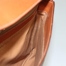 CELINE Macadam Canvas Shoulder Bag PVC Leather Brown Gold Auth 136203-22