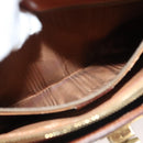 CELINE Macadam Canvas Shoulder Bag PVC Leather Brown Gold Auth 136203-24
