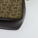 CELINE C Sulky Shoulder Bag Canvas Beige Gold Auth 136204-15
