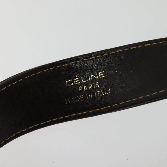 CELINE C Sulky Shoulder Bag Canvas Beige Gold Auth 136204