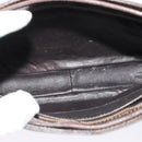 CELINE C Sulky Shoulder Bag Canvas Beige Gold Auth 136204-11