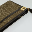 CELINE C Sulky Shoulder Bag Canvas Beige Gold Auth 136204-6