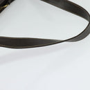 CELINE C Sulky Shoulder Bag Canvas Beige Gold Auth 136204-7