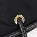 CELINE Tote Bag Nylon Black Gold Auth 136206-10