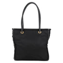 CELINE Tote Bag Nylon Black Gold Auth 136206-2