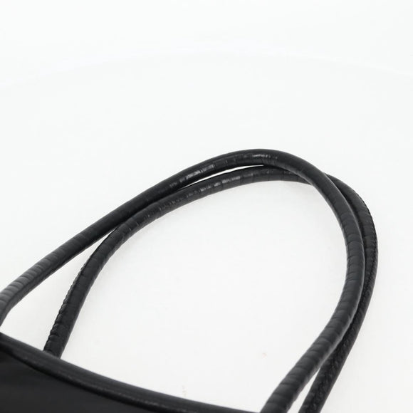 CELINE Tote Bag Nylon Black Gold Auth 136206